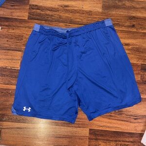 Under Armour Men’s Bright Blue Athletic Shorts with Logo